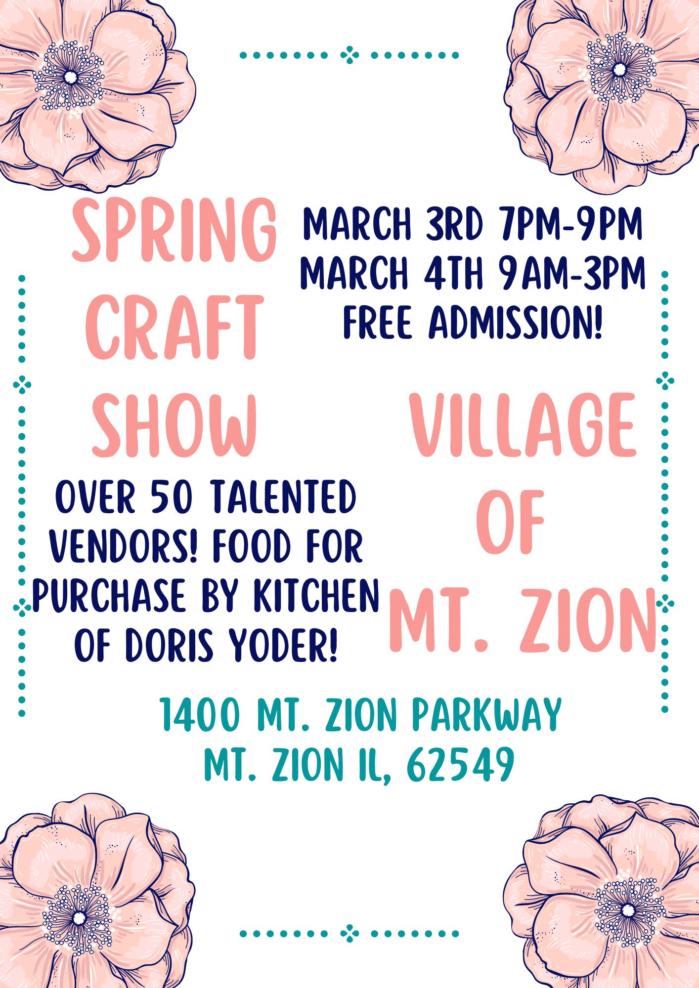 Village of Mt. Zion Spring Craft Show Mt. Zion Convention Center